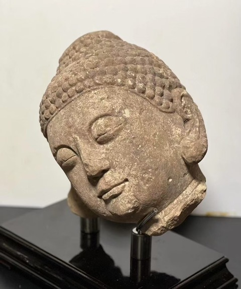 古玩雜項佛頭真品鑒賞圖