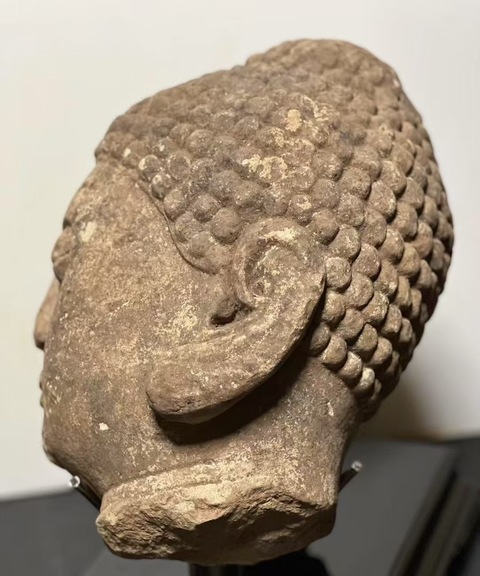 古玩雜項佛頭真品鑒賞圖