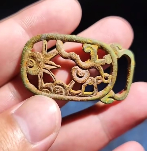 古玩雜項帶扣真品鑒賞圖