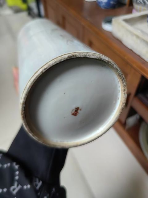 古玩陶瓷刻瓷福祿壽冒桶真品鑒賞圖