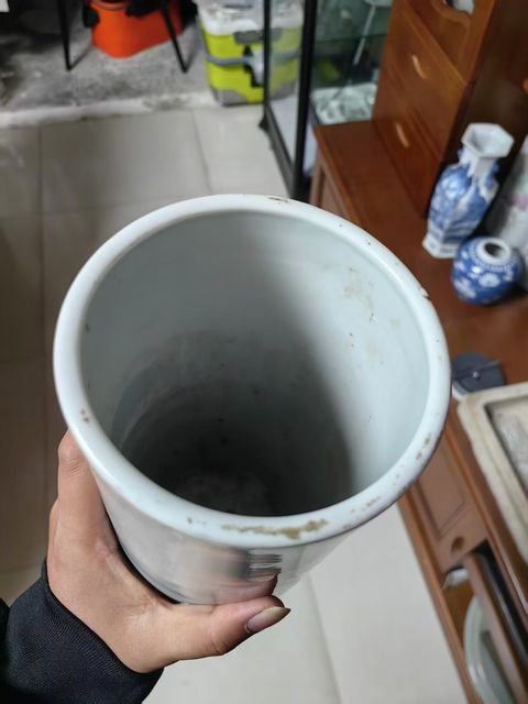 古玩陶瓷刻瓷福祿壽冒桶真品鑒賞圖