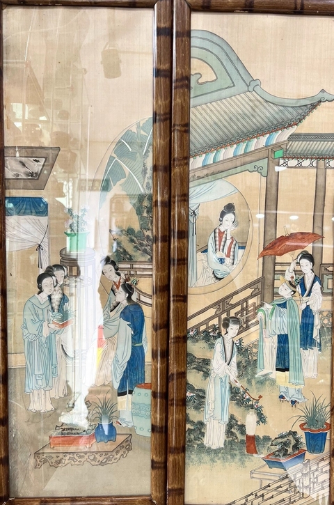古玩字畫佚名絹本工筆重彩人物畫真品鑒賞圖