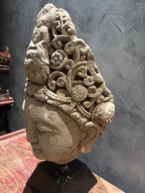 古玩雜項(xiàng)佛首真品鑒賞圖