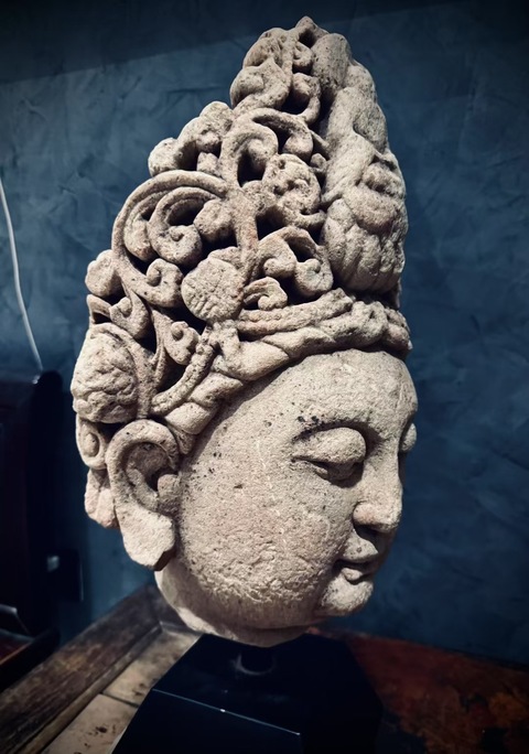 古玩雜項(xiàng)佛首真品鑒賞圖