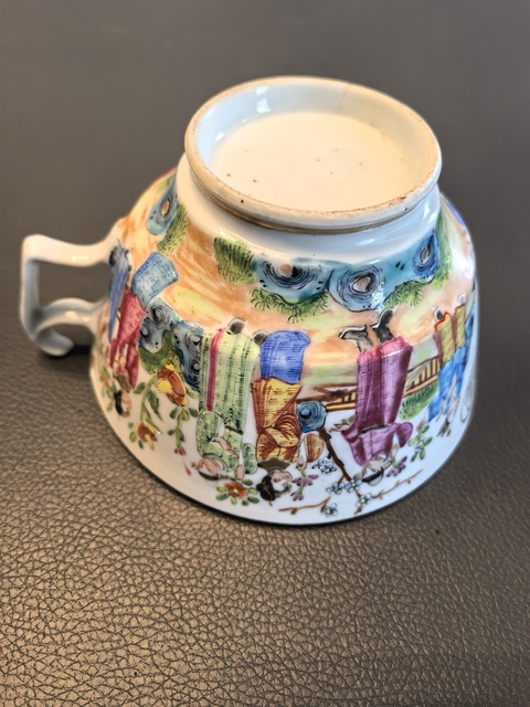 古玩陶瓷咸豐細路廣彩十二花神杯真品鑒賞圖