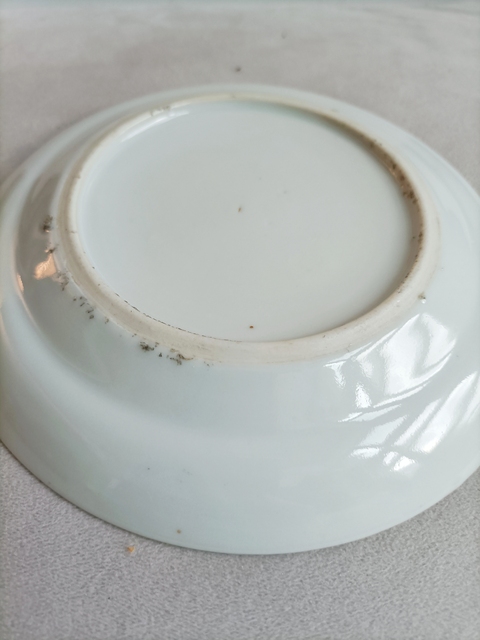 古玩陶瓷廣彩山水花卉紋盤真品鑒賞圖