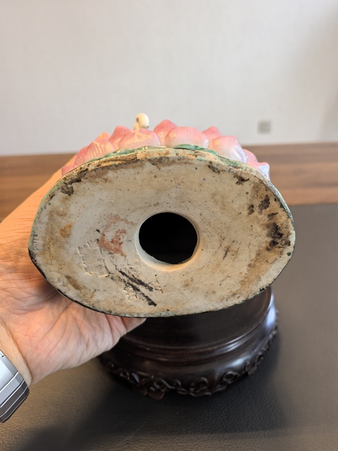 古玩陶瓷民國白釉粉彩觀音菩薩造像拍賣，當(dāng)前價(jià)格388元