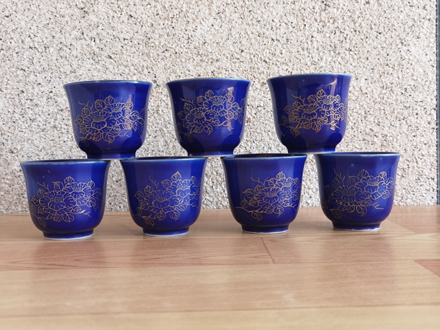古玩陶瓷藍釉杯拍賣,當前價格298元