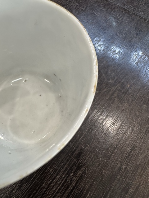 古玩陶瓷晚清獅紋青花杯真品鑒賞圖