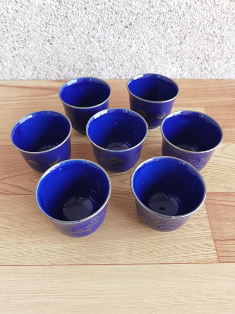 古玩陶瓷藍釉杯拍賣,當前價格350元