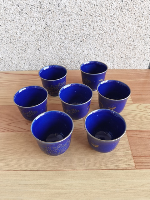 古玩陶瓷藍釉杯拍賣,當前價格350元