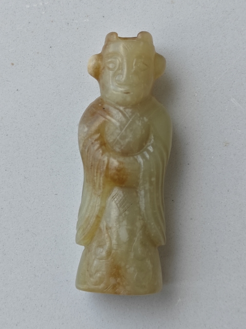 古玩玉器和田玉人真品鑒賞圖
