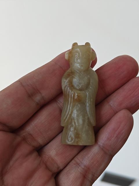 古玩玉器和田玉人真品鑒賞圖