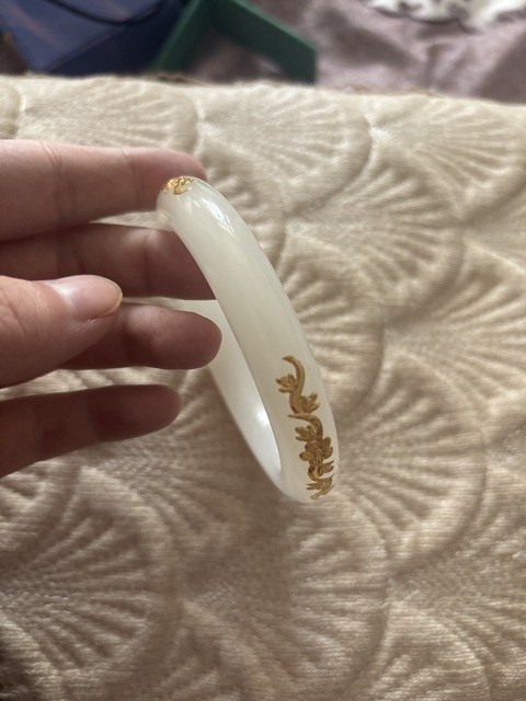 古玩玉器白玉手鐲真品鑒賞圖