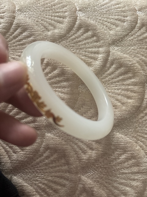 古玩玉器白玉手鐲真品鑒賞圖