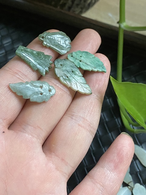 古玩玉器天然翡翠花片真品鑒賞圖