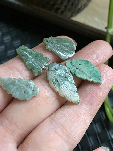 古玩玉器天然翡翠花片真品鑒賞圖