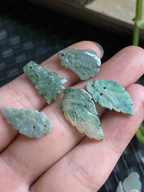 古玩玉器天然翡翠花片真品鑒賞圖