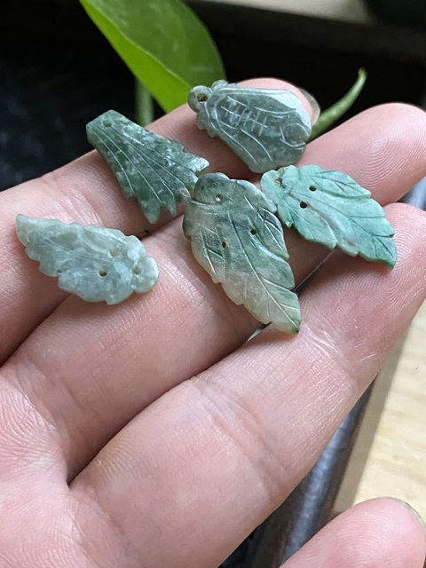 古玩玉器天然翡翠花片真品鑒賞圖