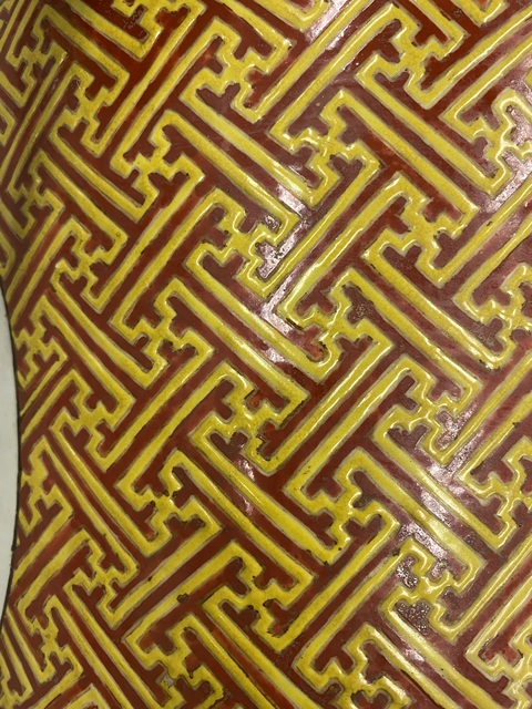 古玩陶瓷粉彩錦地開光花鳥紋缸真品鑒賞圖