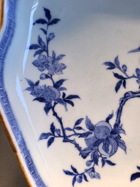 古玩陶瓷超細路道光青花鶴壽延年紋花口盤拍賣,當前價格3980元