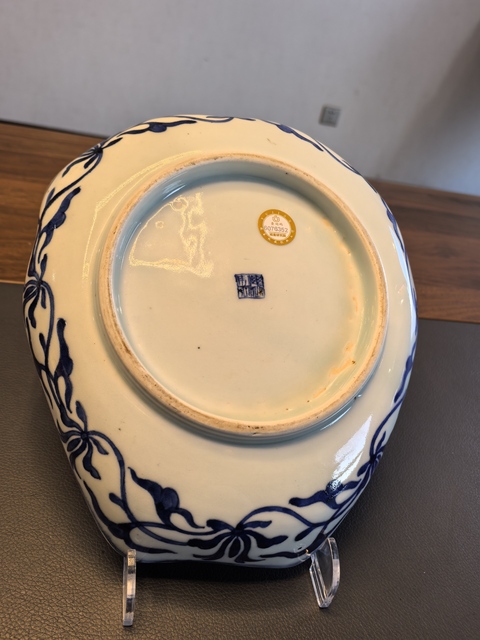 古玩陶瓷超細路道光青花鶴壽延年紋花口盤拍賣,當前價格3980元
