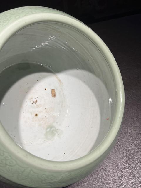 古玩陶瓷豆青釉水呈真品鑒賞圖