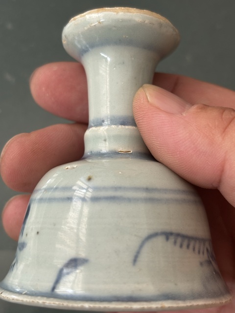 古玩陶瓷花鳥紋青花高足杯拍賣,當前價格8800元