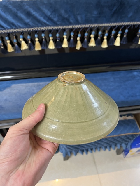 古玩陶瓷耀州窯菠蘿牡丹碗真品鑒賞圖
