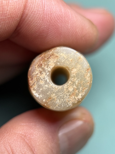 古玩玉器漢代紅沁龍紋勒子拍賣，當前價格38600元