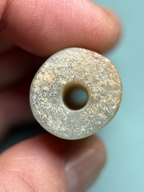 古玩玉器漢代紅沁龍紋勒子拍賣，當前價格38600元