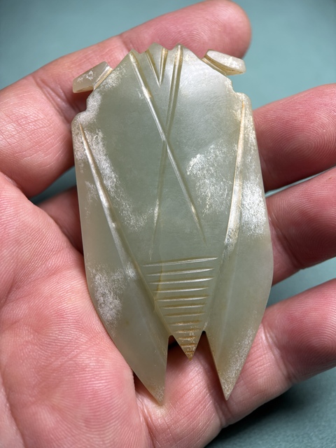 古玩玉器漢八刀蟬拍賣，當(dāng)前價格46800元