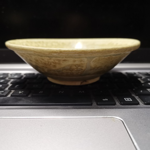 古玩陶瓷鞏縣窯褐釉唇口碗真品鑒賞圖