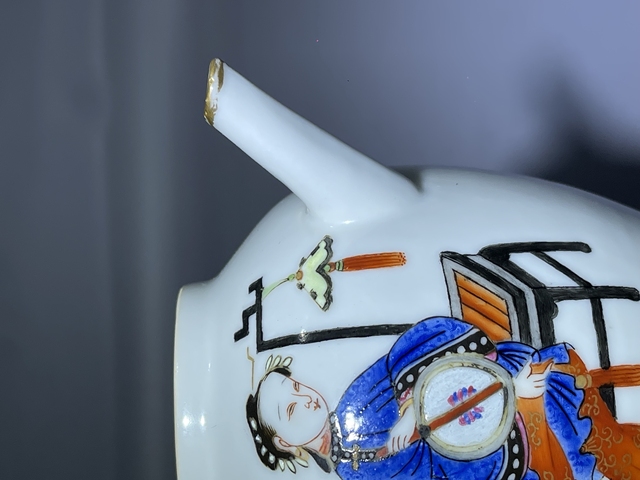 古玩陶瓷粉彩壺真品鑒賞圖