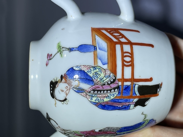 古玩陶瓷粉彩壺真品鑒賞圖