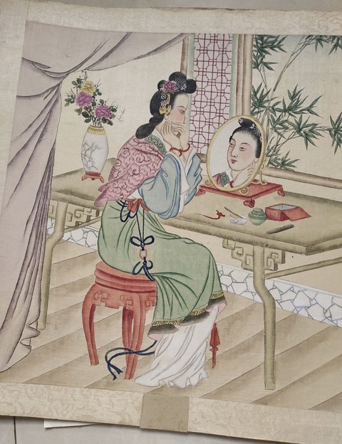 古玩字畫衛夫人等真品鑒賞圖