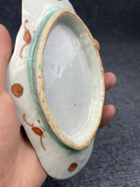 古玩陶瓷粉彩花卉紋小供盤真品鑒賞圖