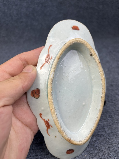 古玩陶瓷粉彩花卉紋小供盤真品鑒賞圖
