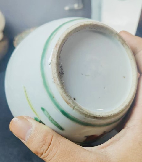 古玩陶瓷仕女嬰戲紋罐真品鑒賞圖