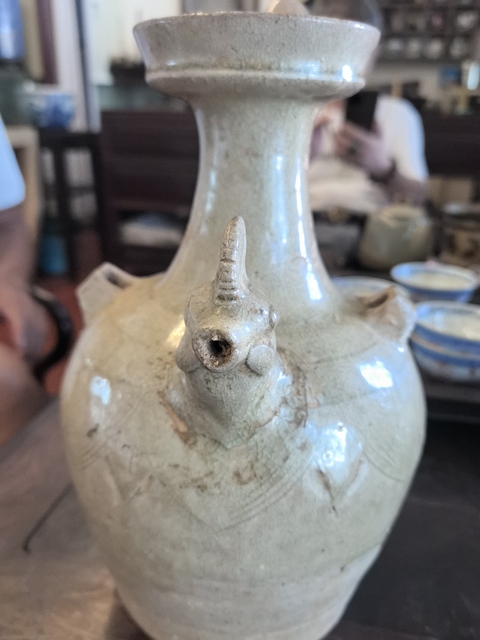 古玩陶瓷洪州窯雞首壺,注意品相真品鑒賞圖