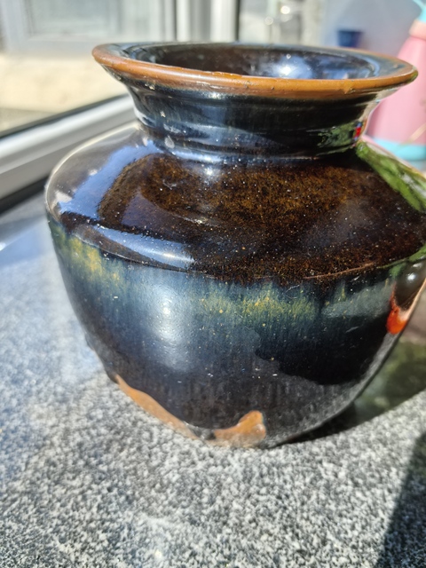 古玩陶瓷明清北方窯口黑釉窯變罐真品鑒賞圖