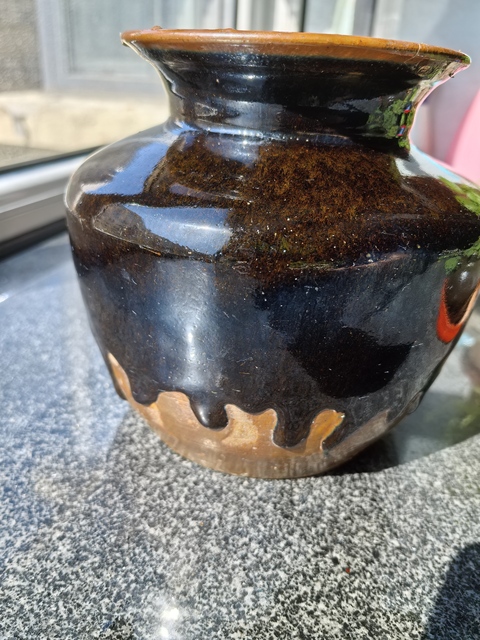 古玩陶瓷明清北方窯口黑釉窯變罐真品鑒賞圖