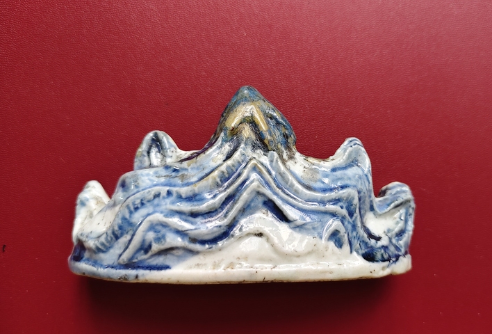 古玩陶瓷三陽開泰筆山真品鑒賞圖
