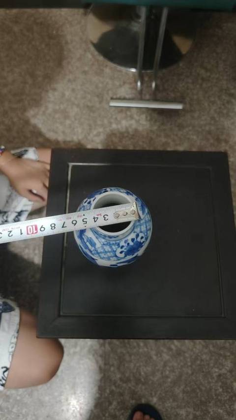 古玩陶瓷青花人物雞腿瓶真品鑒賞圖