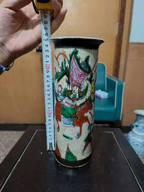 古玩陶瓷哥釉五彩箭桶真品鑒賞圖