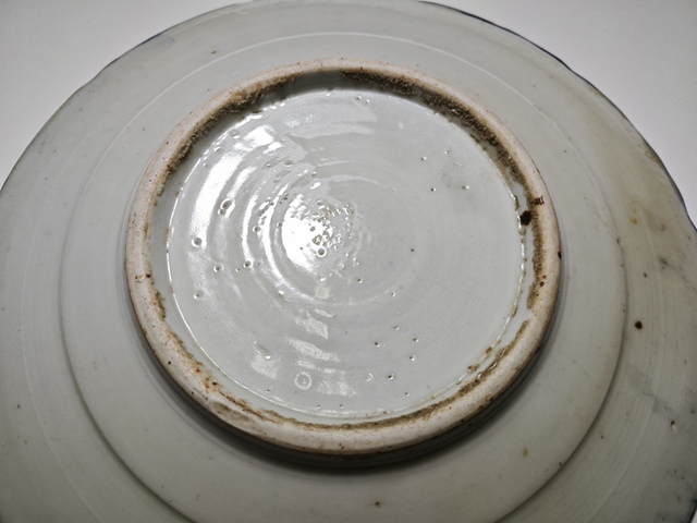 古玩陶瓷晚清青花盤真品鑒賞圖