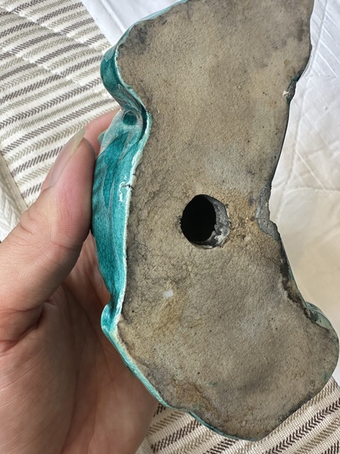 古玩陶瓷綠釉動物擺件真品鑒賞圖