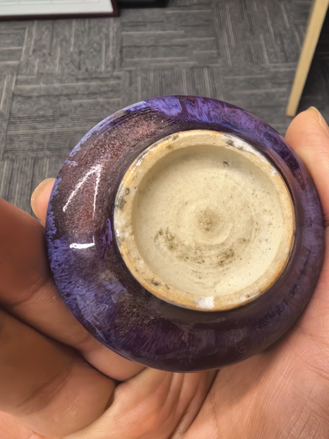 古玩陶瓷鈞紅窯變釉荸薺瓶真品鑒賞圖