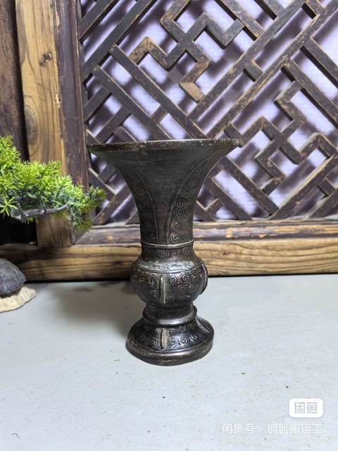 古玩銅器銅瓶真品鑒賞圖