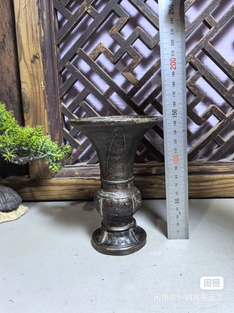 古玩銅器銅瓶真品鑒賞圖